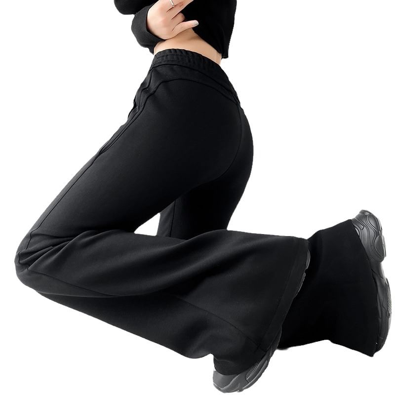 Jaqmine - Lage taille, bootcut, effen joggingbroek met trekkoord (verschillende ontwerpen)