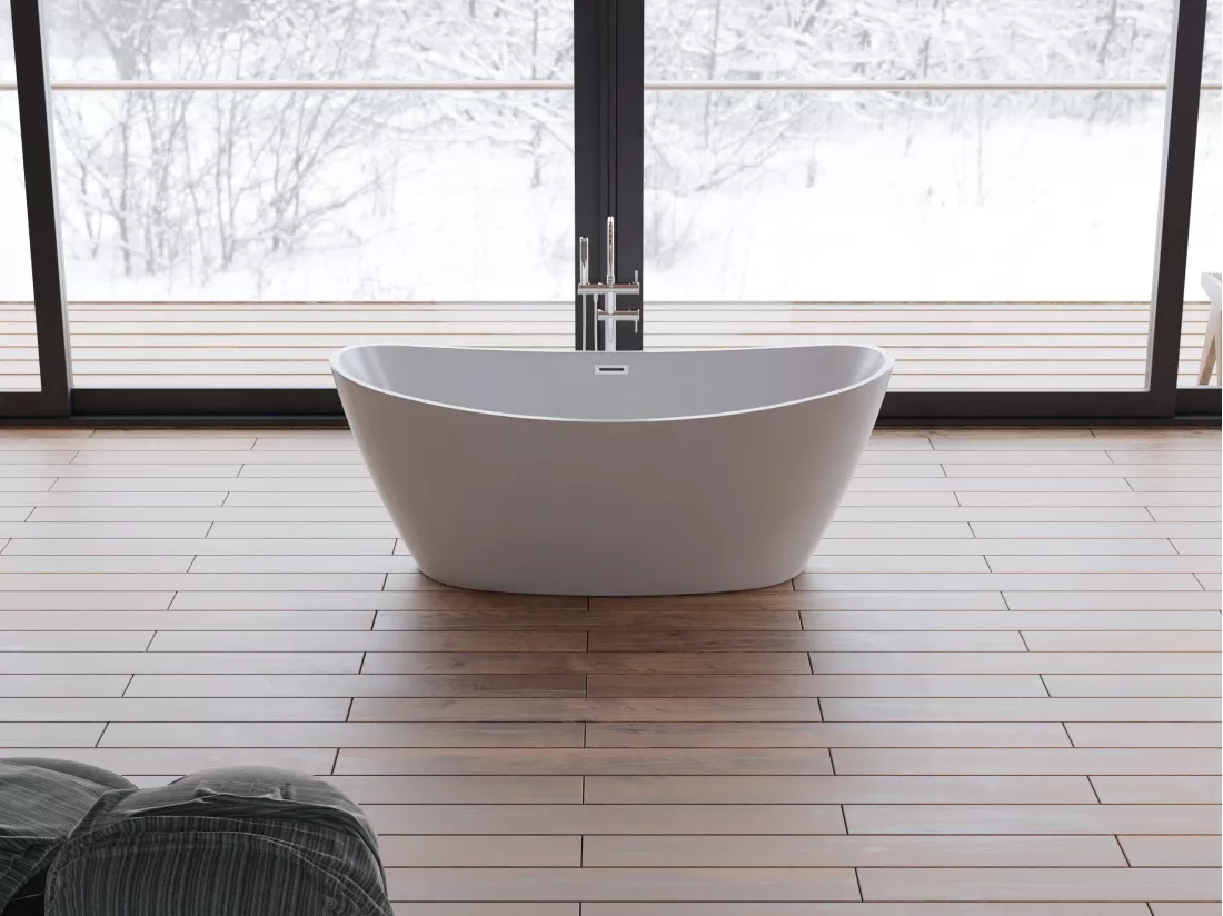 Baignoire îlot ovale NEROON 2.0 L. 170 x l. 80 cm, by SPALINA