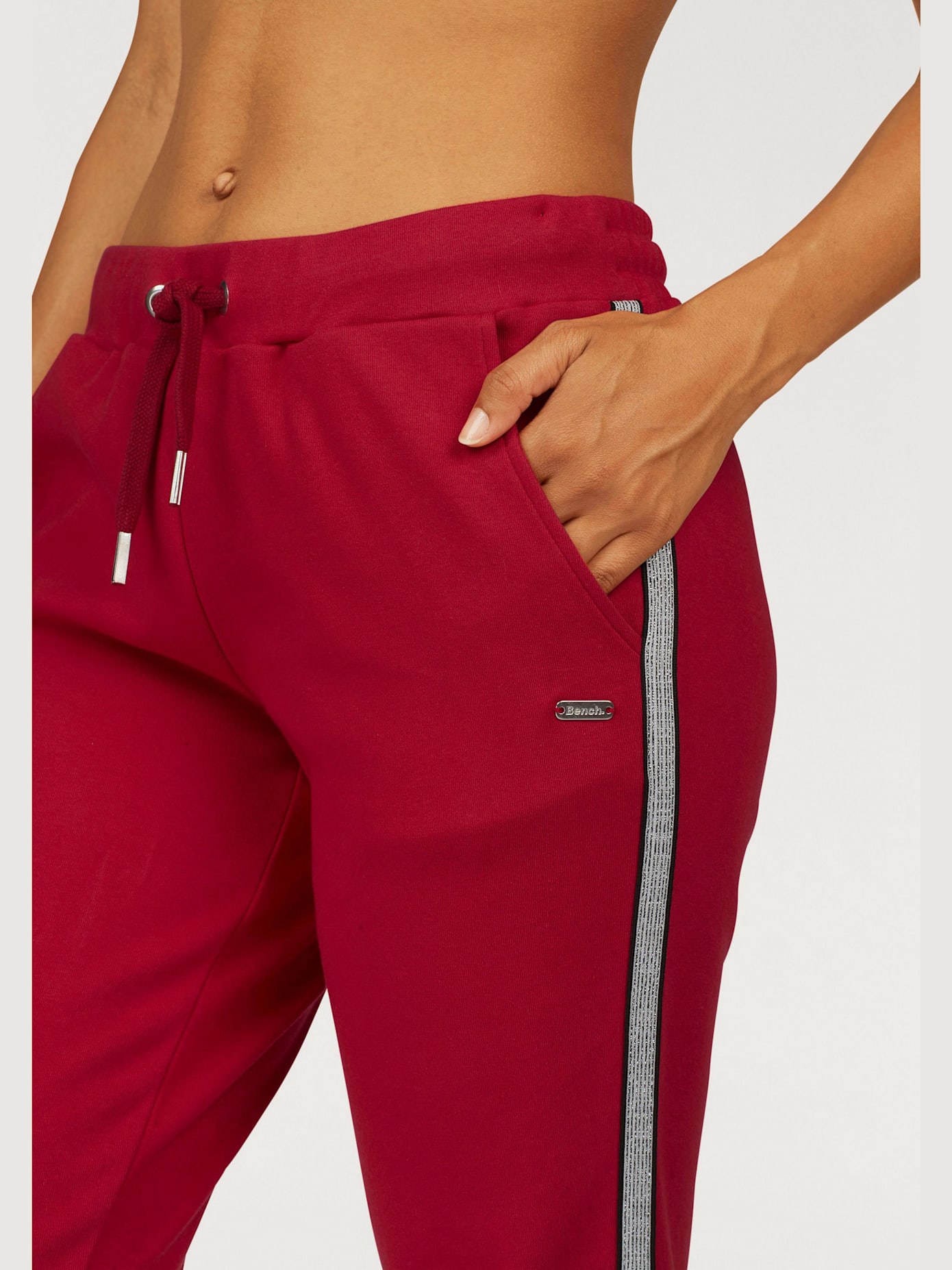 Pantalon d'intérieur sweatshirt avec bandes latérales métalliques