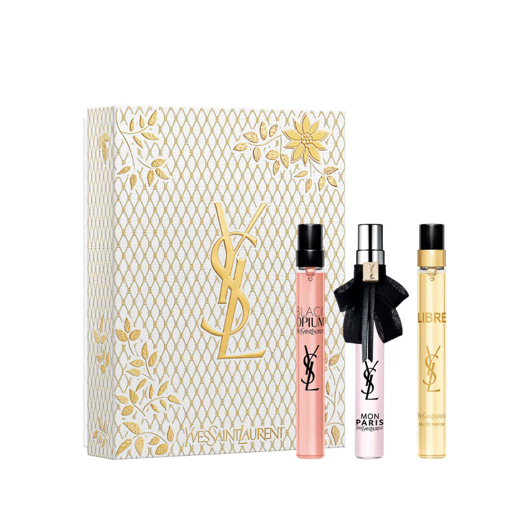 COFFRET CADEAU BLACK OPIUM + MON PARIS + LIBRE 10 ML  COFFRET CADEAU FEMME