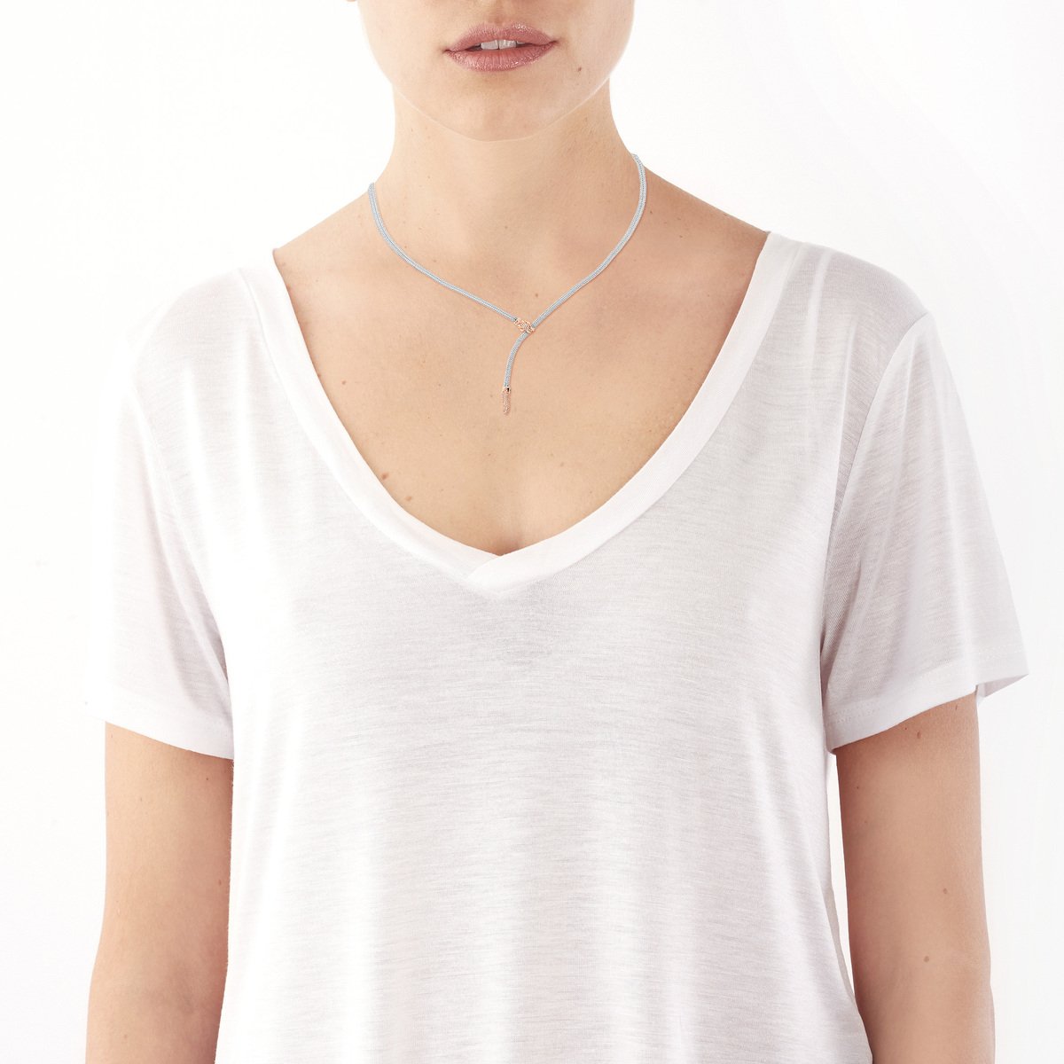 Collier argent 925 2 tons panthère zirconias 52 cm