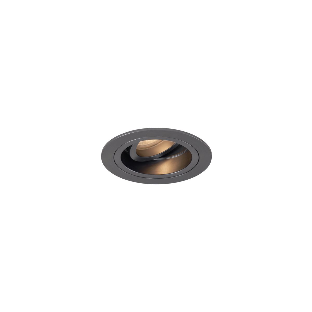 Moderne inbouwspot gunmetal GU10 50mm rond kantelbaar - Chuck