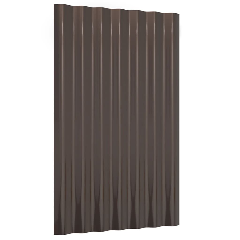 vidaXL Dakpanelen, 12 stuks, gegalvaniseerd staal, 60x36 cm