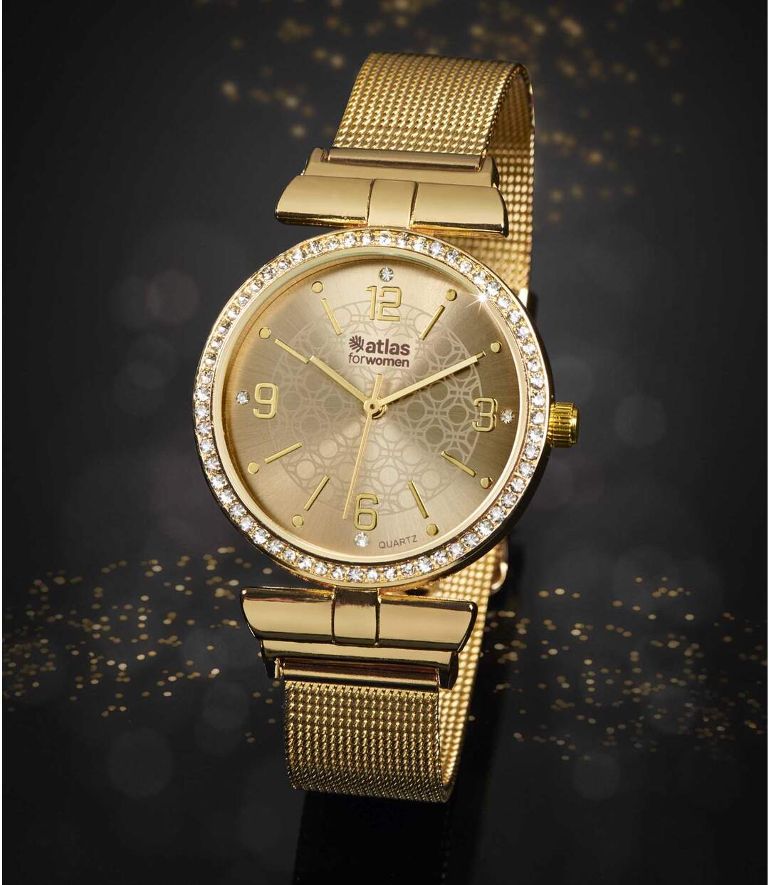 Montre Bijou Métal doré et Cristaux