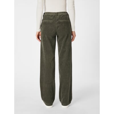 Damen-Cordhose weites Bein, Oliv