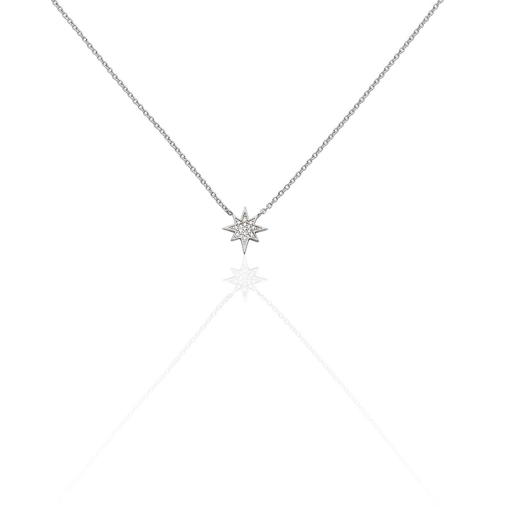 Collier Speranza Argent Blanc Oxyde De Zirconium