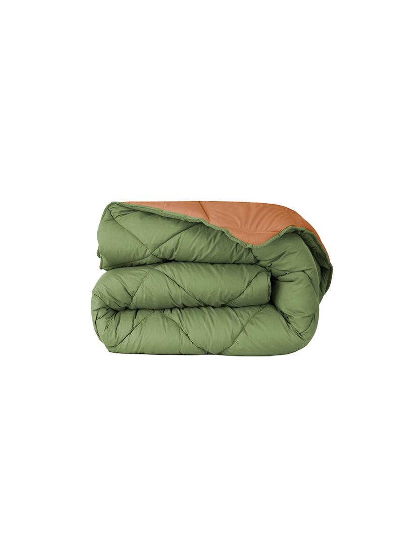Bicolor Olive Green Duvet