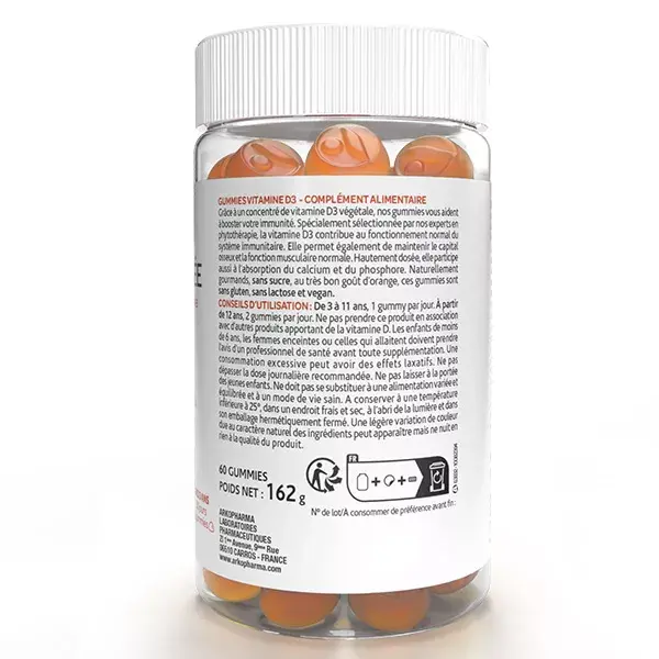 Arkopharma Gummies Phyto Immunité Boostée Vitamine D3 Végétale 60 gummies