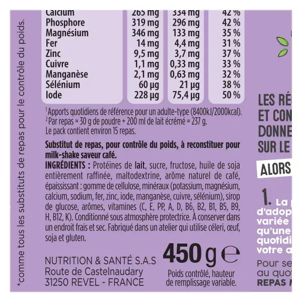 Gerlinéa Slimming Meal Coffee Milkshake 436g