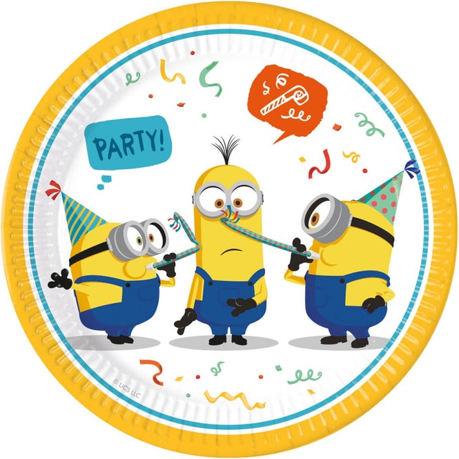 Minions - Partyteller - 8 Stück - Ø ca. 23 cm
