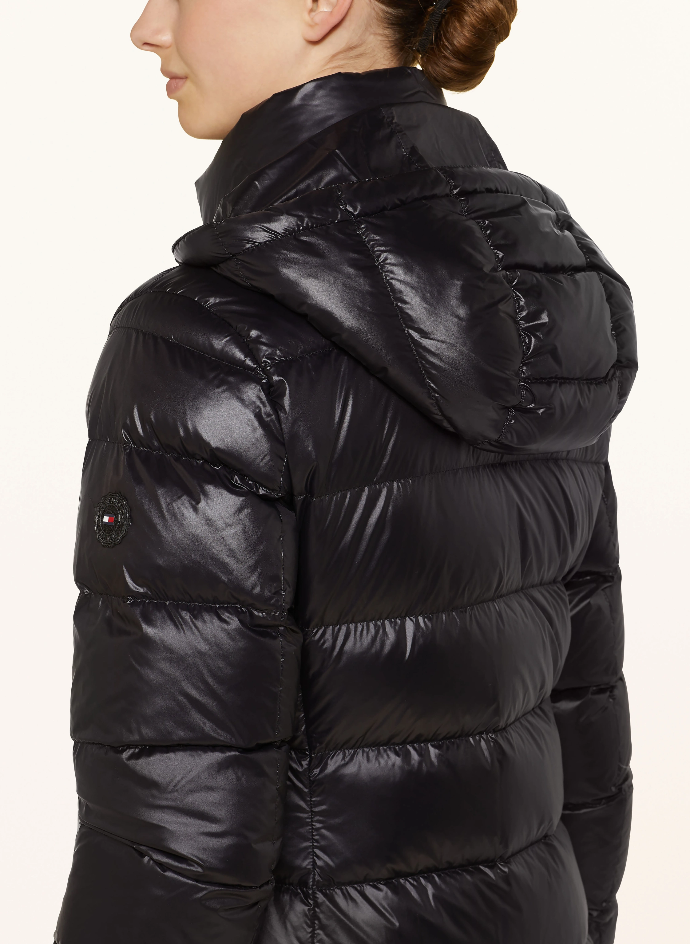TOMMY HILFIGER Daunenmantel GLOSS DOWN TYRA mit Kunstpelz