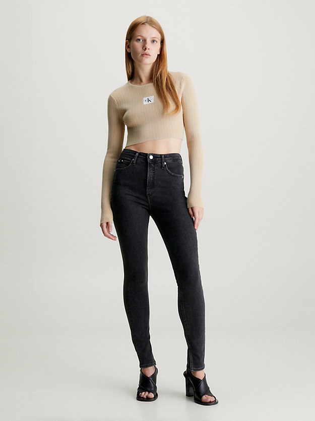 Calça jeans skinny de cintura alta