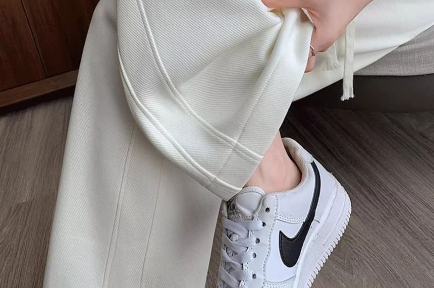 Horrysonie - Elastische taille, effen, wijde joggingbroek