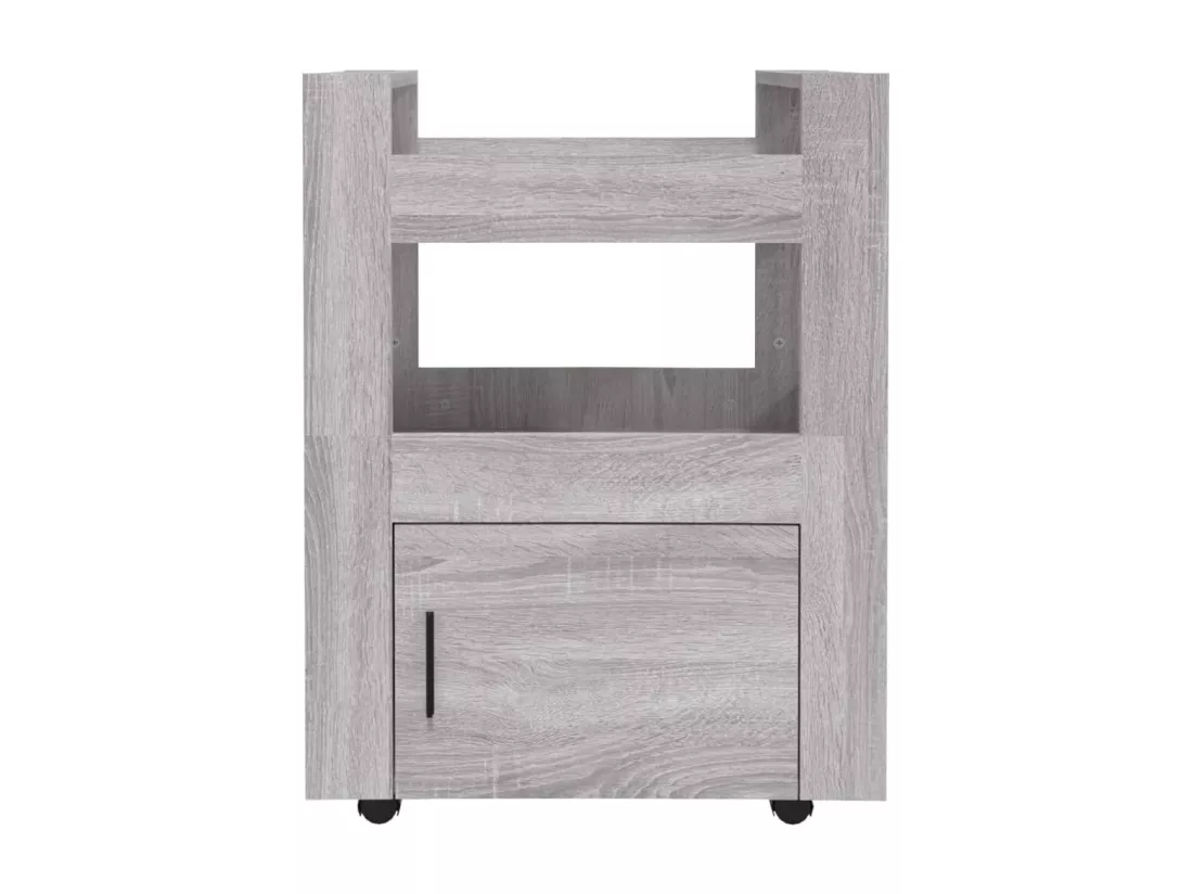 Chariot de cuisine Sonoma gris 60x45x80 cm Bois d'ingénierie