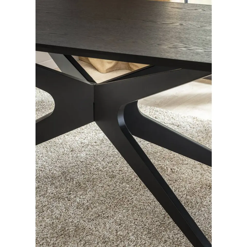 Eettafel Suzanne - zwart - 200x90 cm
