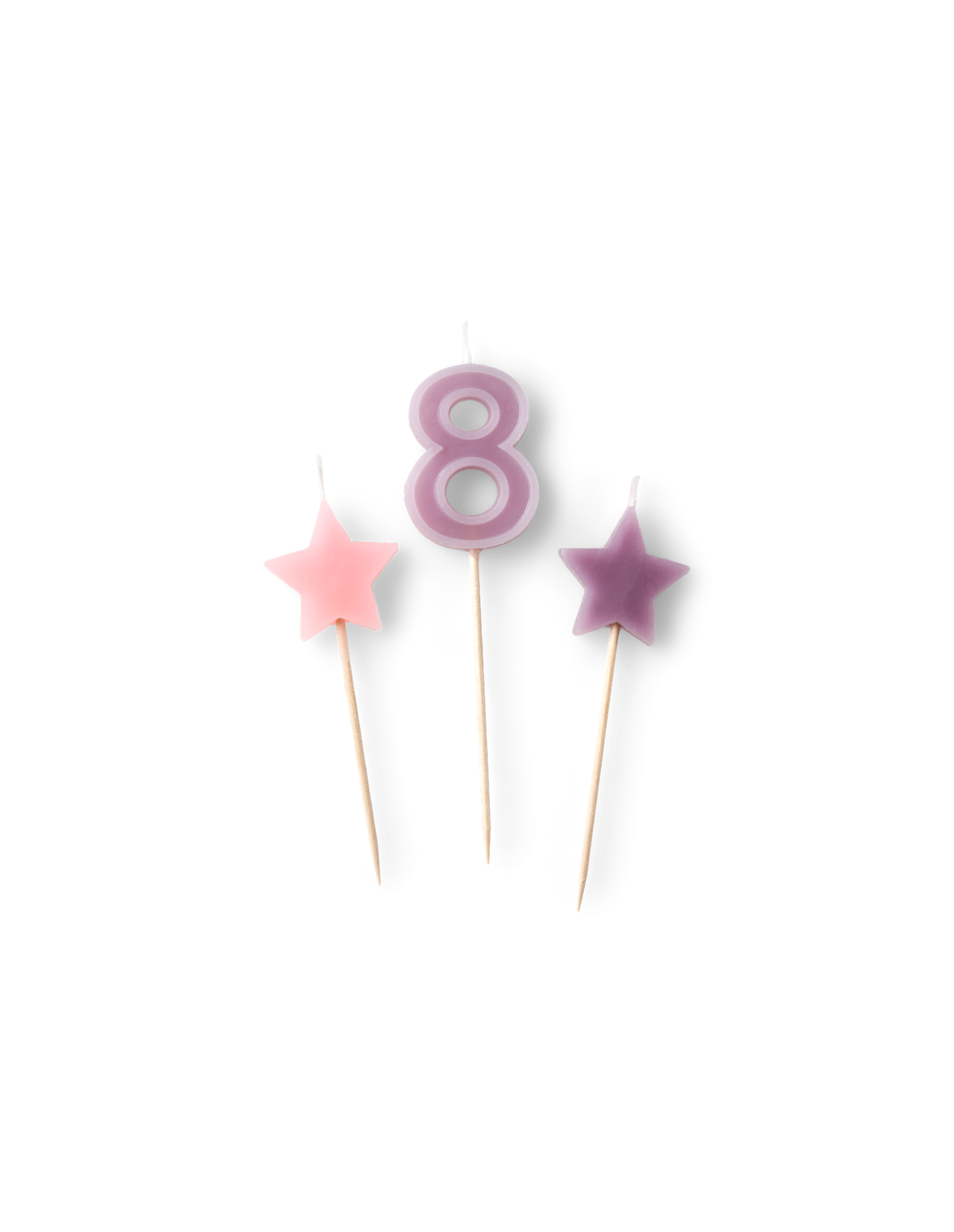 Kagelys | Paraffinvoks. 3 stk. | Dusty Purple