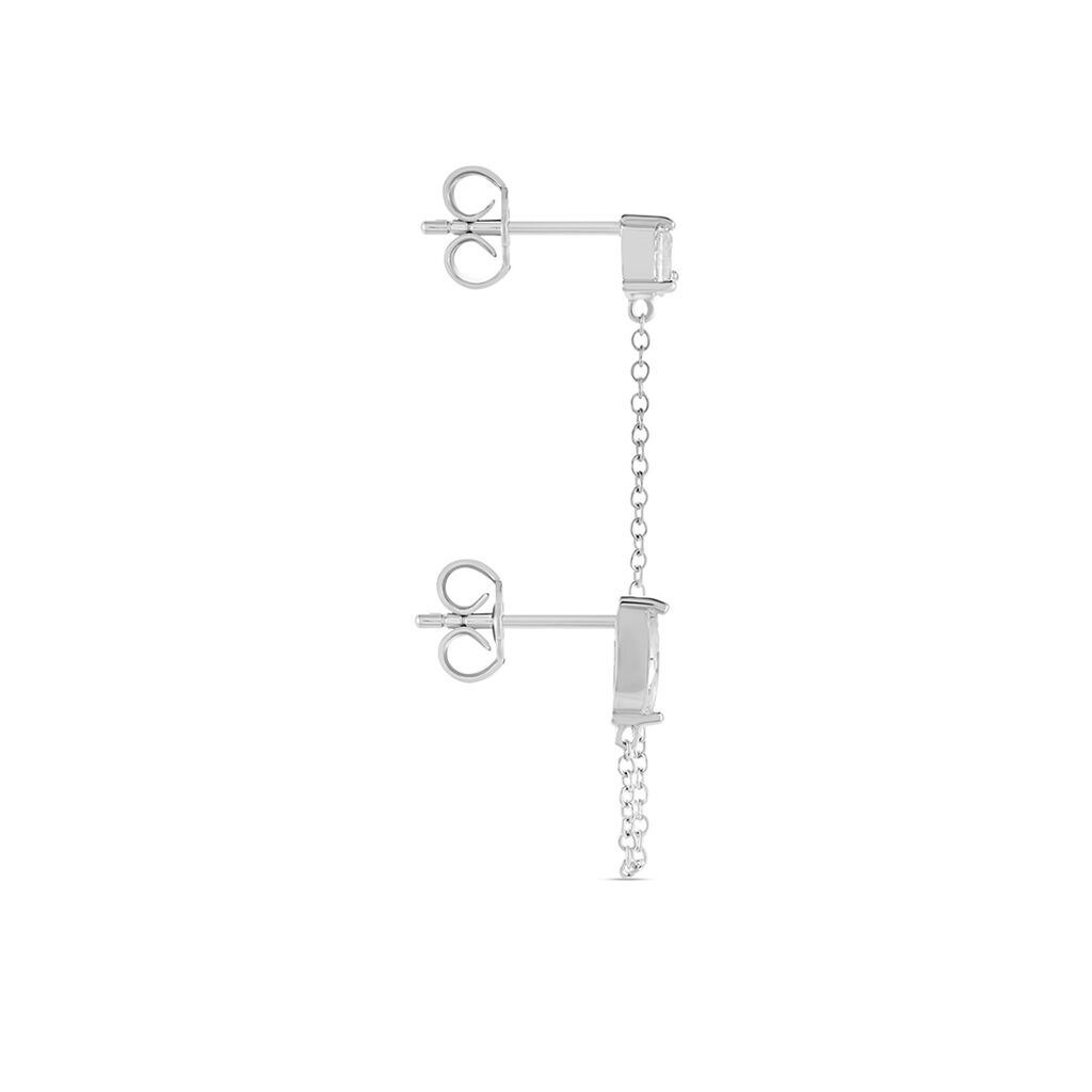 Bijoux D'oreilles Winter Sweetness Argent Blanc Oxyde De Zirconium