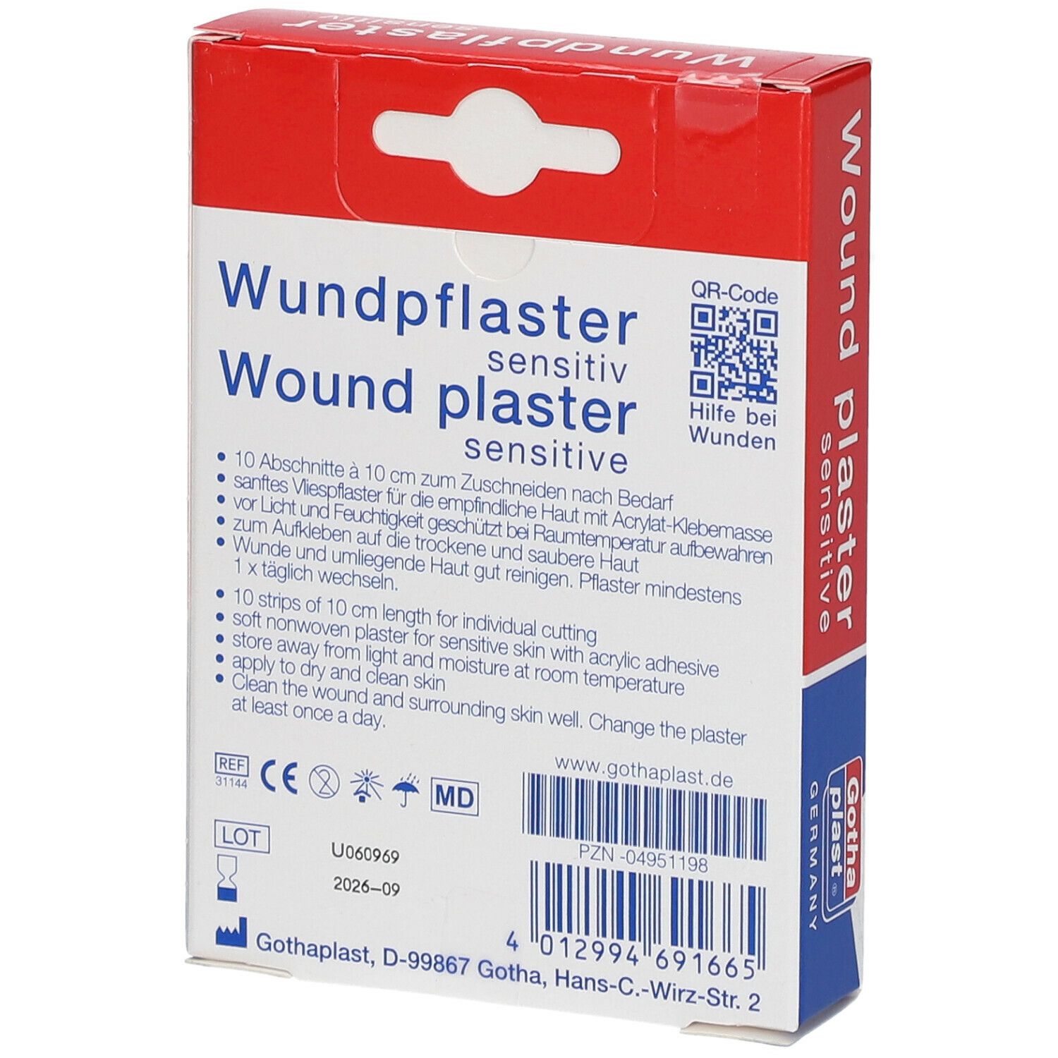 Gothaplast® Wundpflaster sensitiv 1 cm x 6 cm