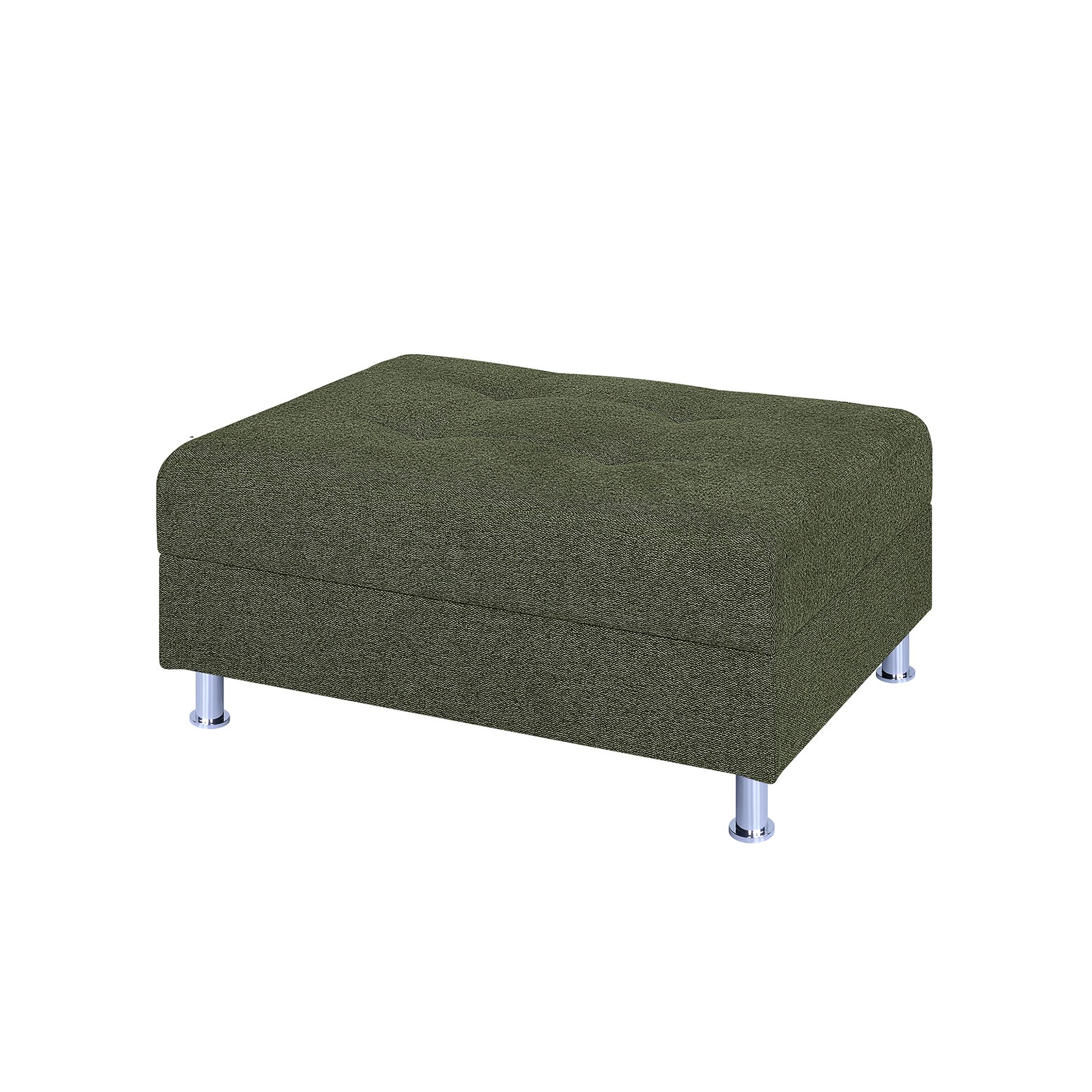 Hocker - olive - Strukturgewebe - Federkern