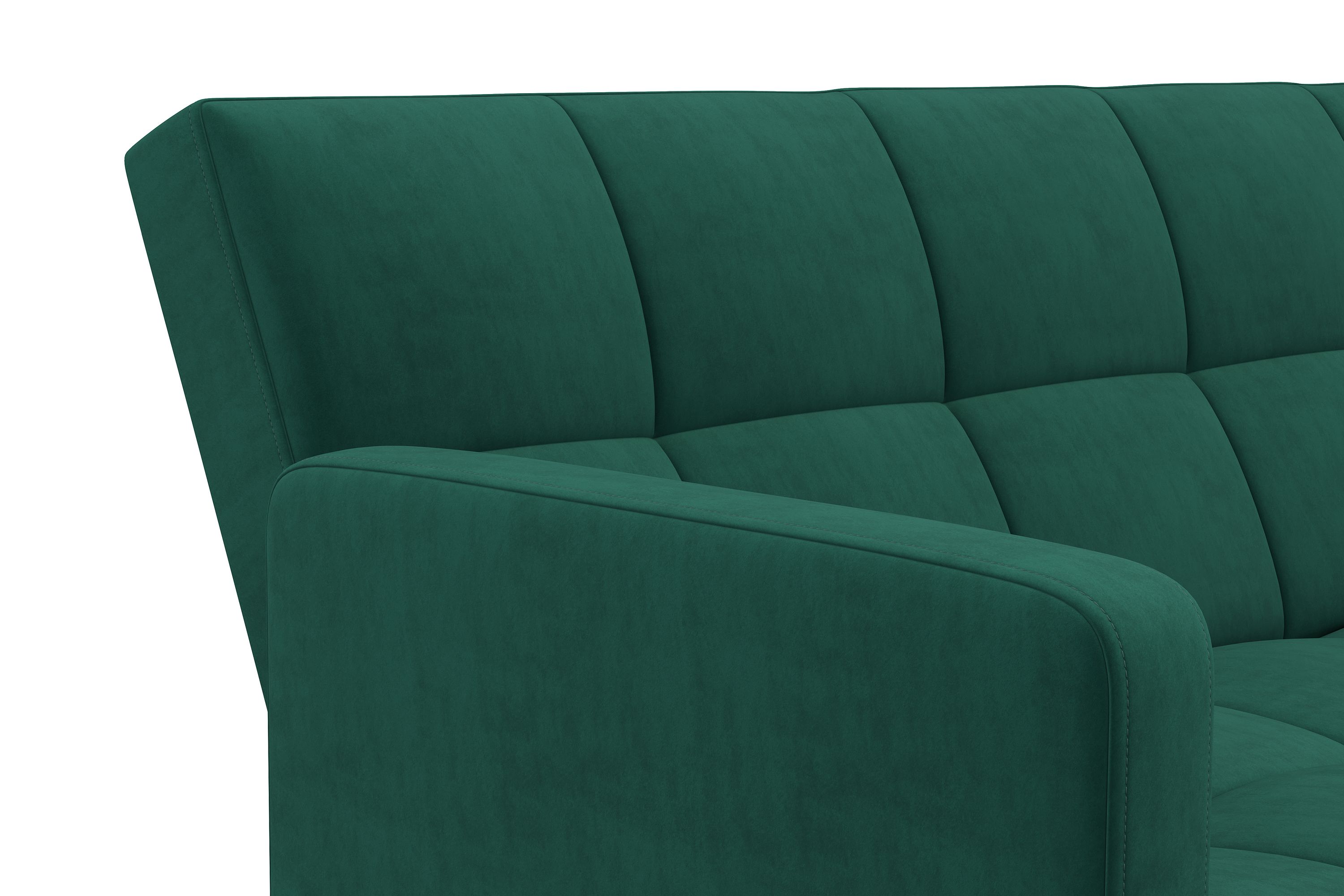 Schlafsofa Samt CALVIN dunkelgrün