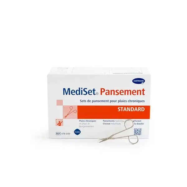 MEDISET© DETERSION Conjunto de Curativos para Feridas Crônicas 5 unidades