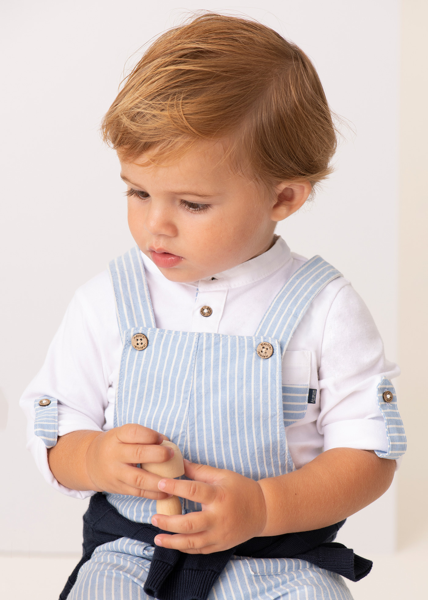 Camiseta de algodão sustentável de manga comprida para bebê