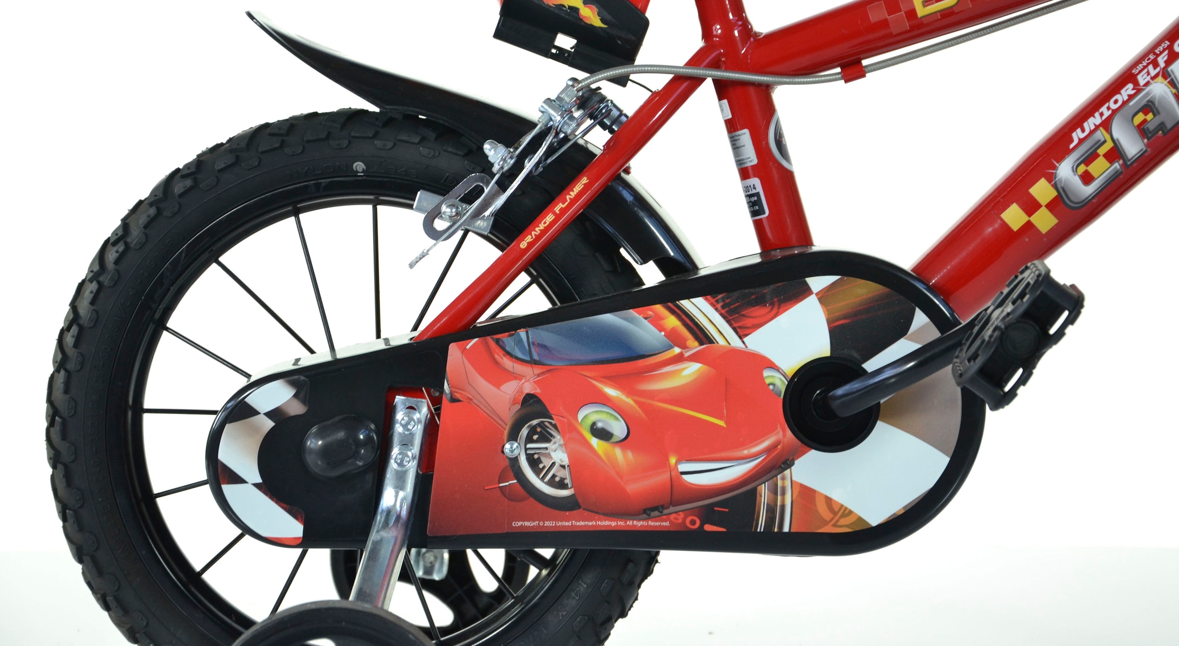 Dino Kinderfahrrad »Cars Buddy« 1 Gang mit Stützrädern, Trinkflasche und Frontschild