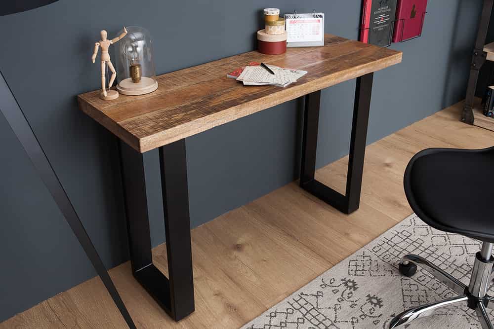 Design Konsolentisch IRON CRAFT 115cm Mangoholz Eisen Schreibtisch