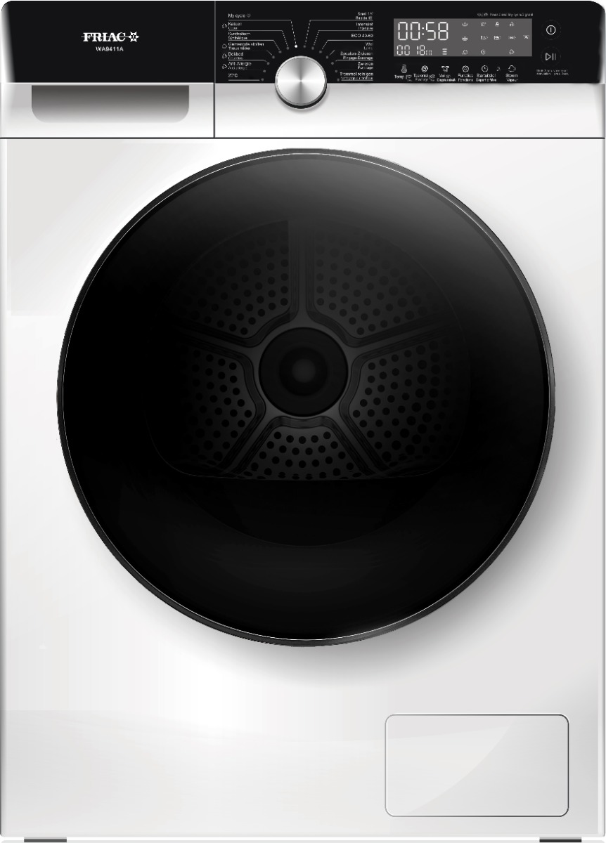 Friac wasmachine WA8411A - 8 kg - 1400 T/min - Energieklasse A-30%