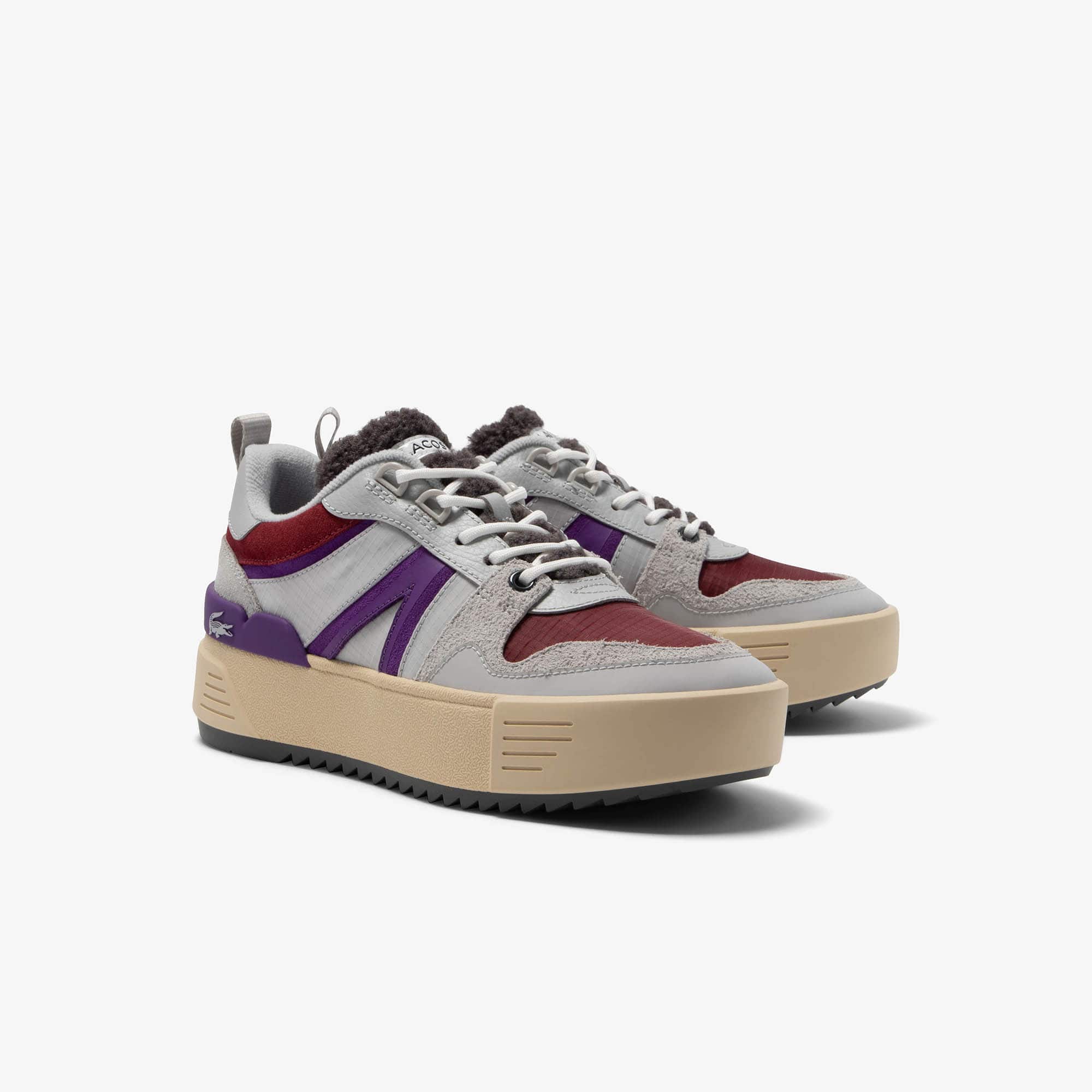 Sneakers Outdoor L002 Winter femme en cuir Outdoor - Gris - Lacoste - Femme