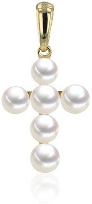 Luna-Pearls - 204.1451 - Hanger - 750/-Wit goud met Akoya gekweekte parel en Diamant