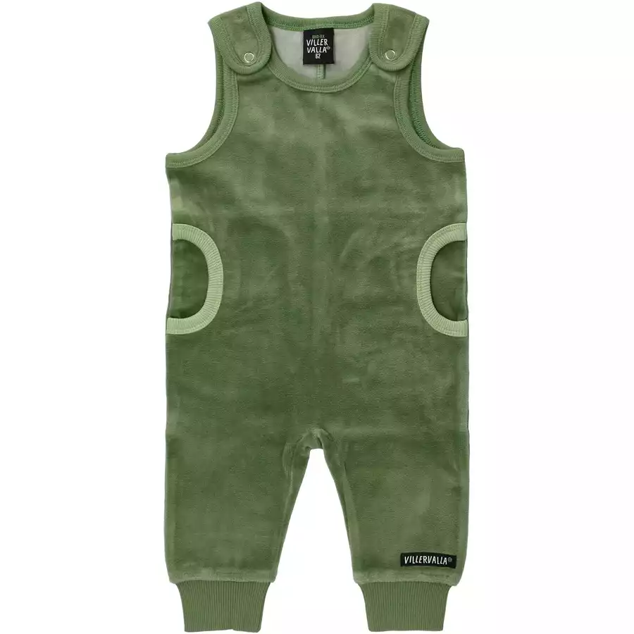 Villervalla Strampler Velours VELOUR MOSS