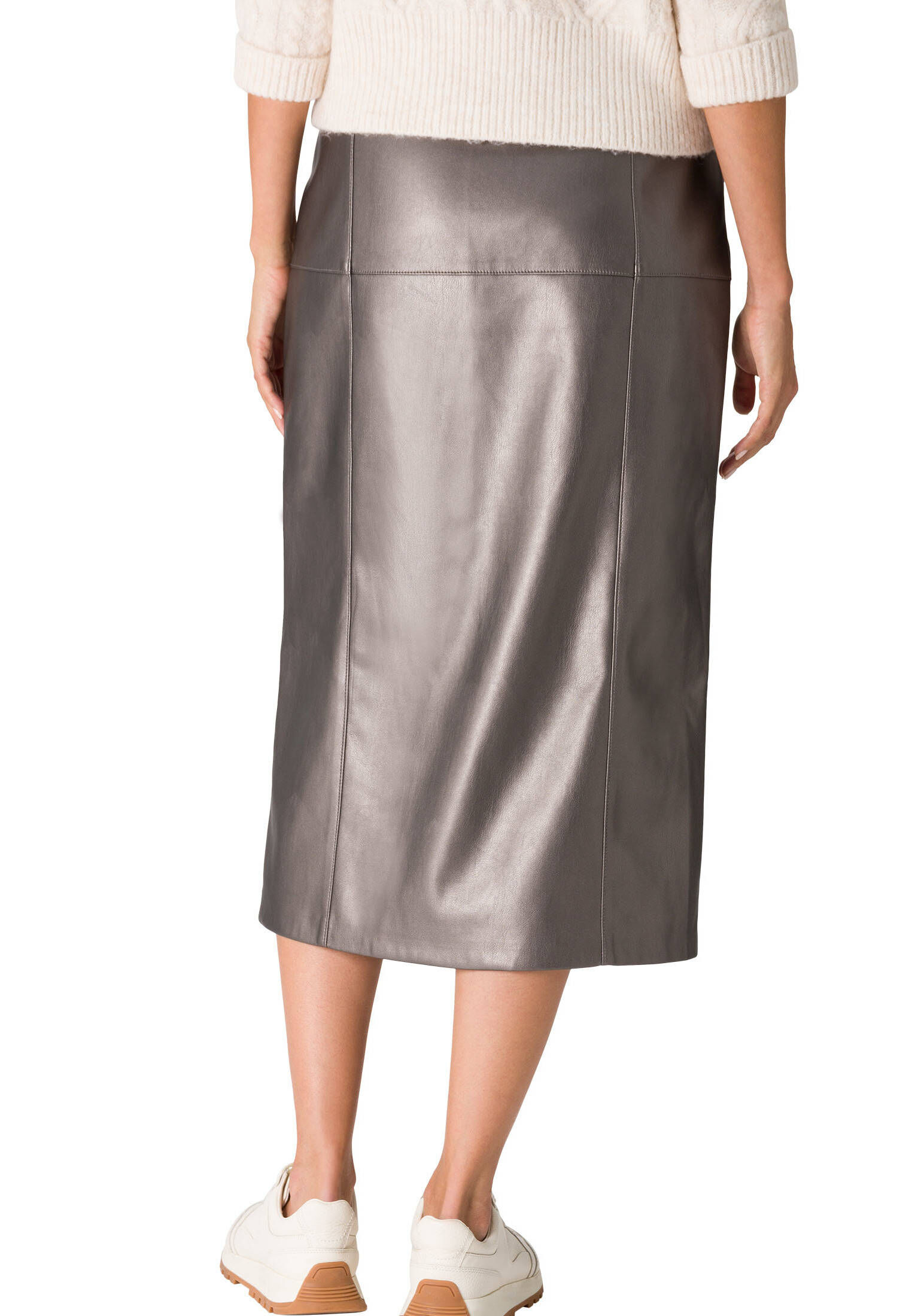 zero| Damen Midirock mit Schlitz
