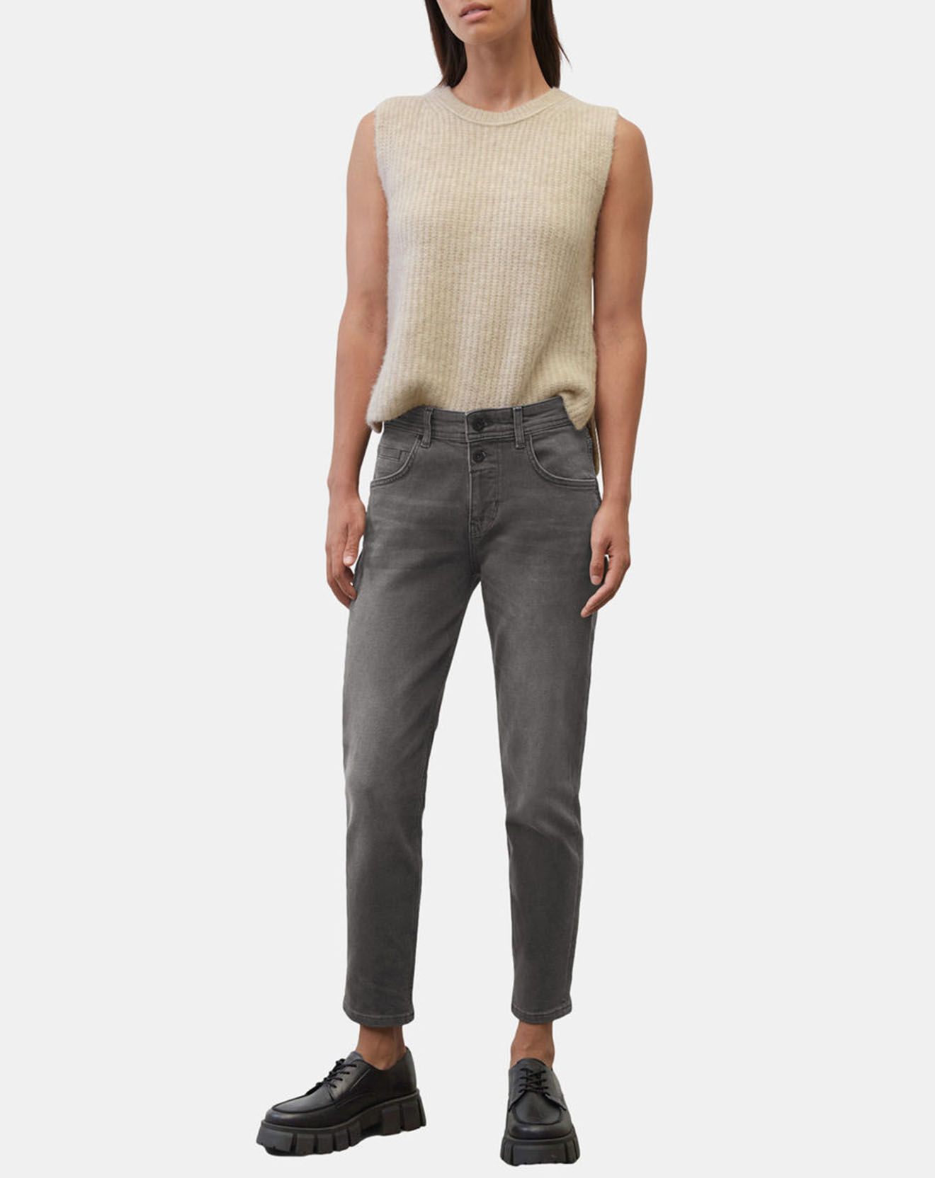 Marc O'Polo Jean boyfriend Theda gris foncé