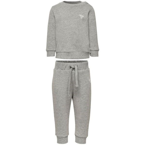 Santo Crew Suit Grey Melange - Hummel → Luksusbaby.dk