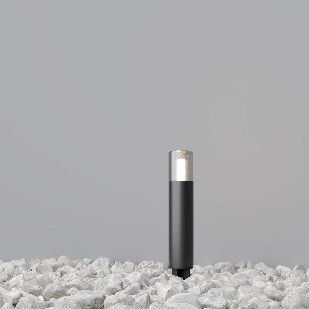 Glijdende padverlichting in grafiet en transparant G9 IP54 370mm