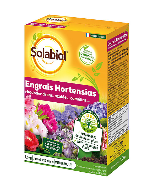 Engrais hortensias Solabiol 1,5kg