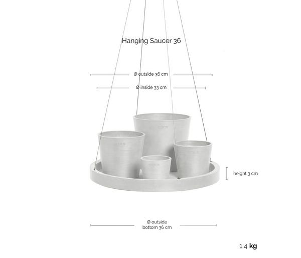 Ecopots Kunststoff-Untersetzer hängend, rund,
