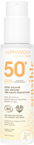 Alphanova Sun Spray Solaire IP50 Parfumé 100% Naturel Et Bio 100g