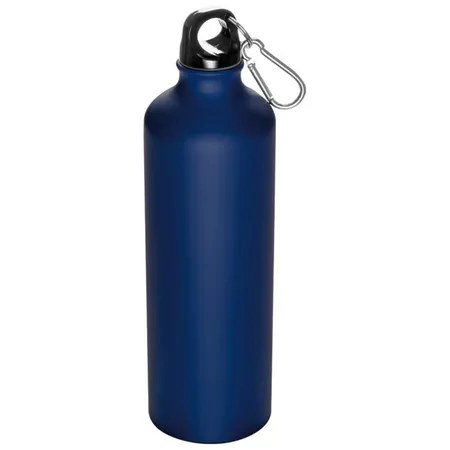 Macma Aluminium Trinkflasche mit Karabinerhaken, 800 ml, blau