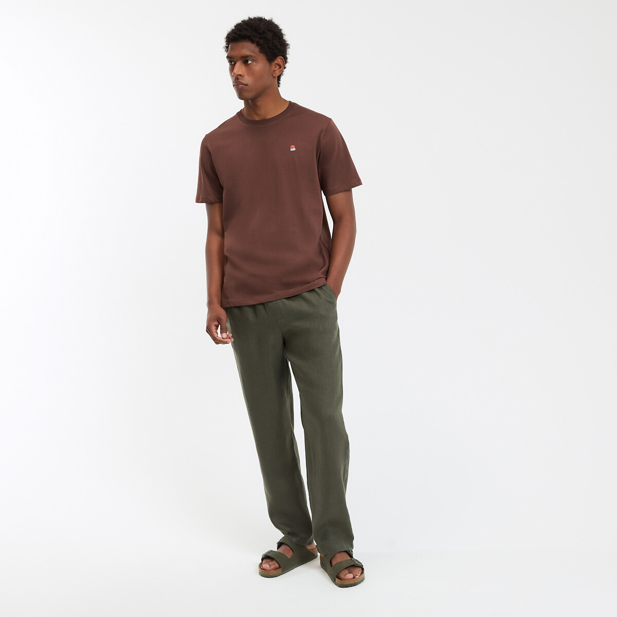COLEÇÃO LA REDOUTE<br>Camiseta com gola redonda e mangas curtas