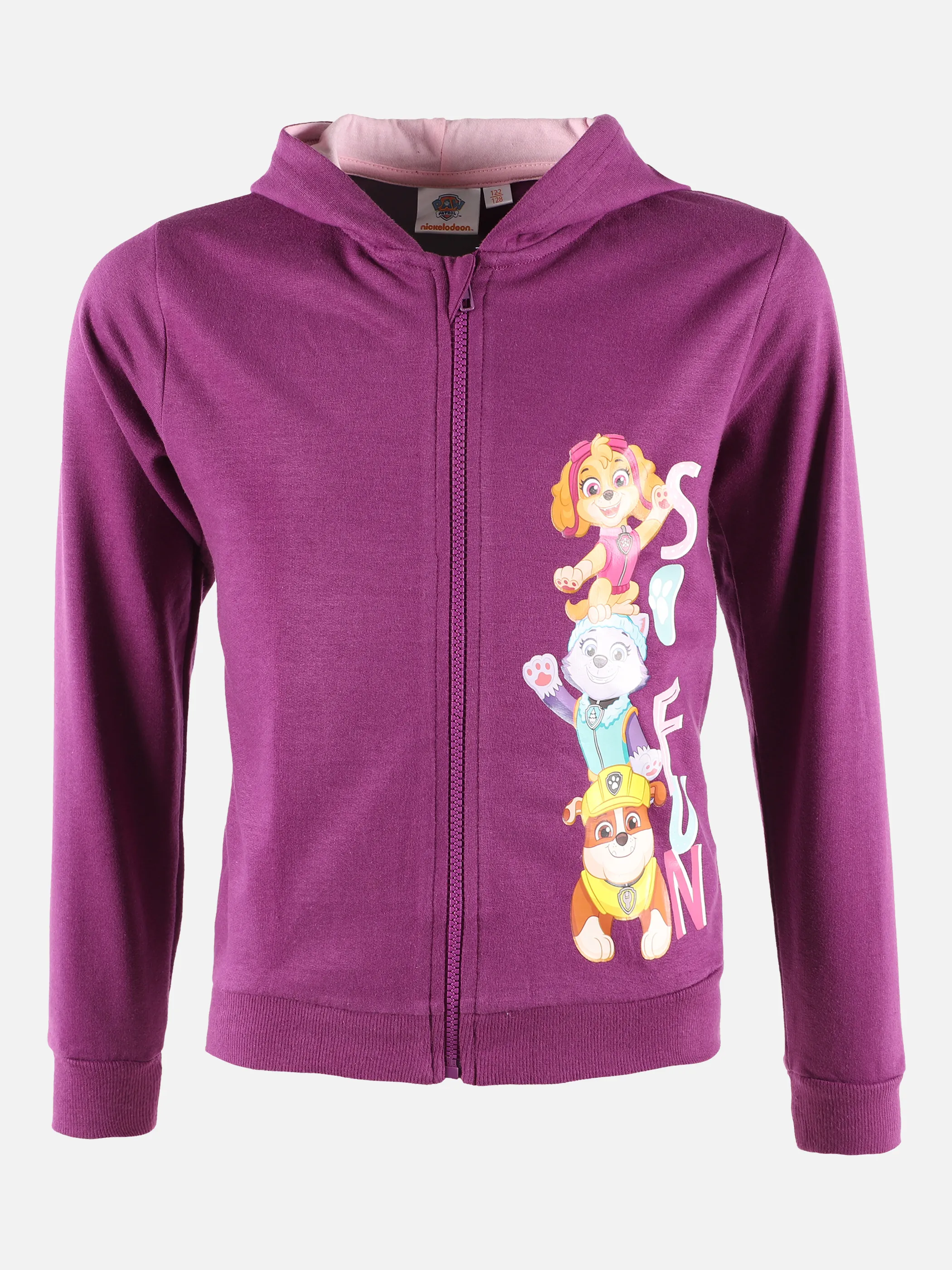 Mädchen Sweatjacke mit Print und Kapuze
