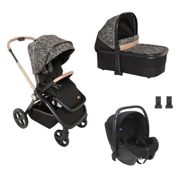 Poussette Trio Mysa + Nacelle Mysa dew re_lux + Siège auto KORY I-size + adaptateurs Mysa - CHICCO