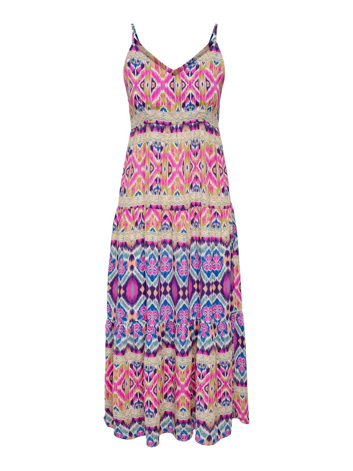 ONLALMA Langes Kleid Pink Cosmos