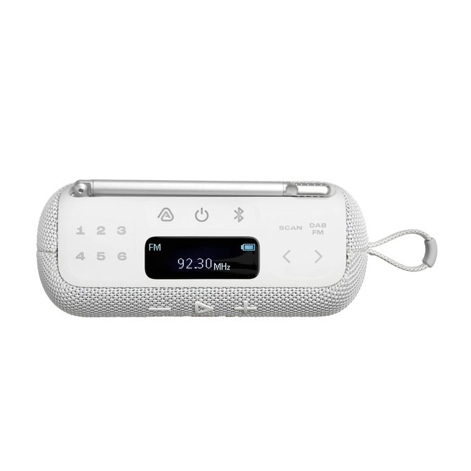 Tuner 3 Portabler Radio UKW/DAB  Lautsprecher mit Bluetooth 5.3 (JBLTUNER3WHT) - Weiss