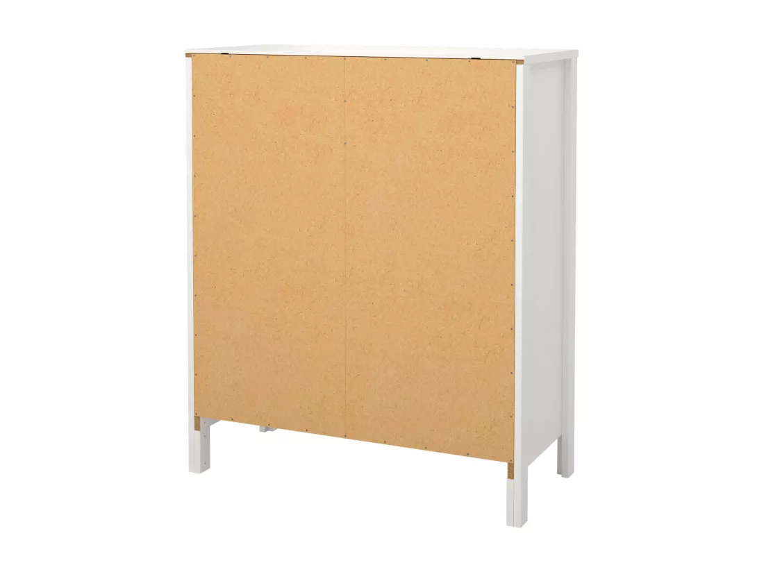 Commode Drizzol, Commode polyvalente, Commode de chambre, Meuble avec tiroirs, 82x38 h99 cm, Blanc