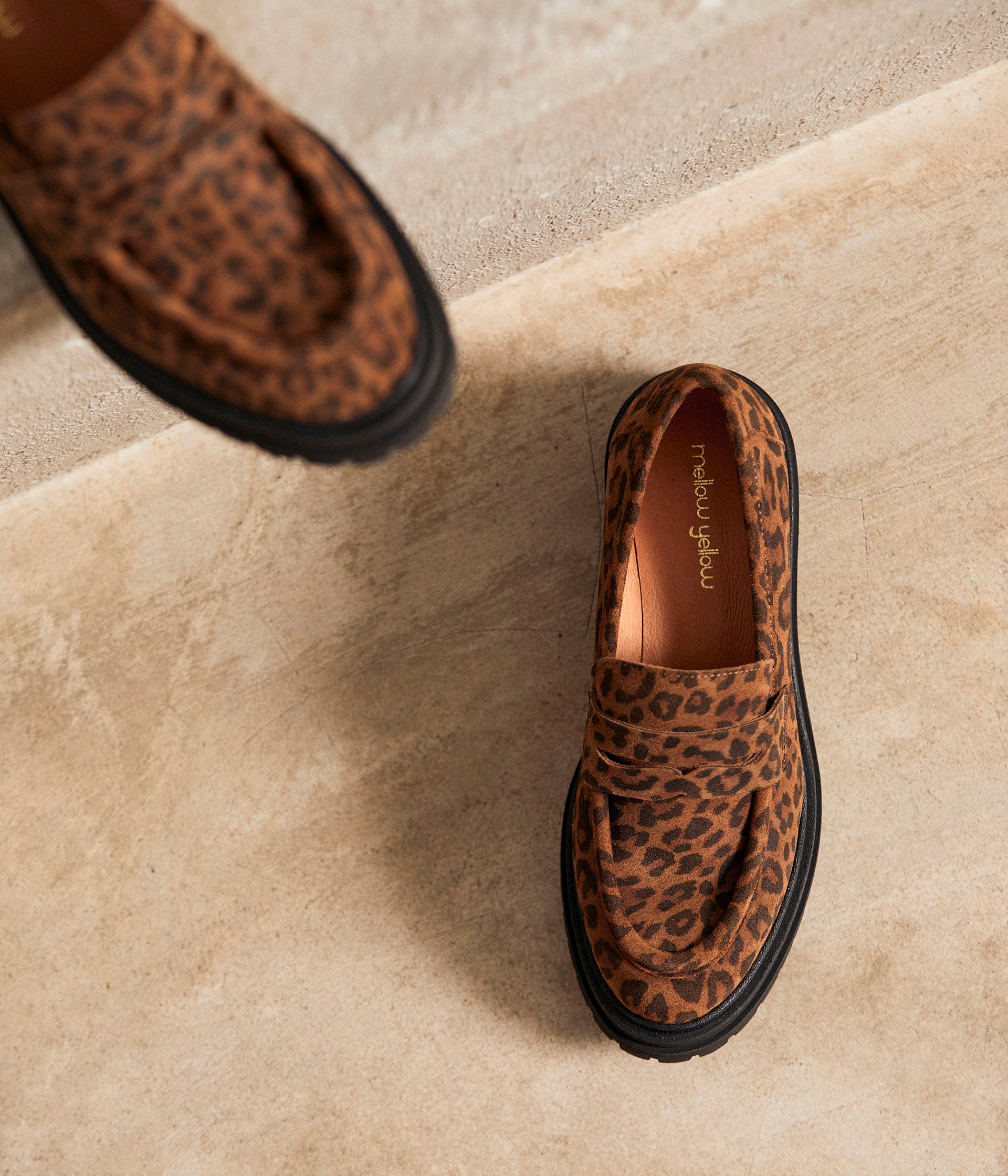 Mocassins crantés léopard Angelika