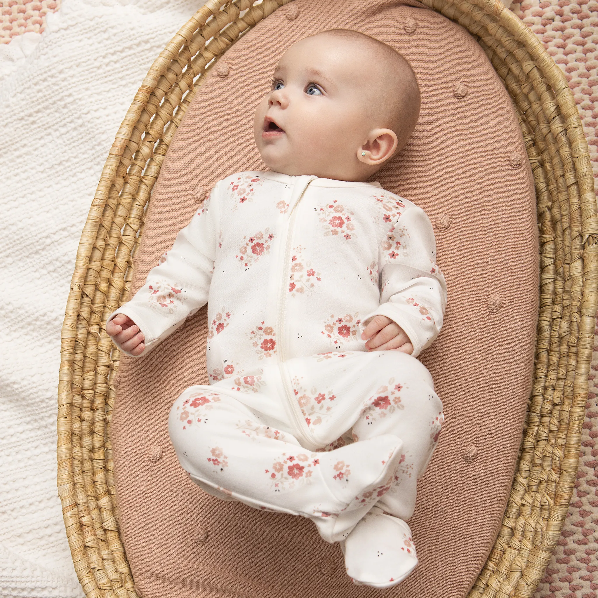 Petit Lem Pyjama Fleurs Lapin 0-12mois