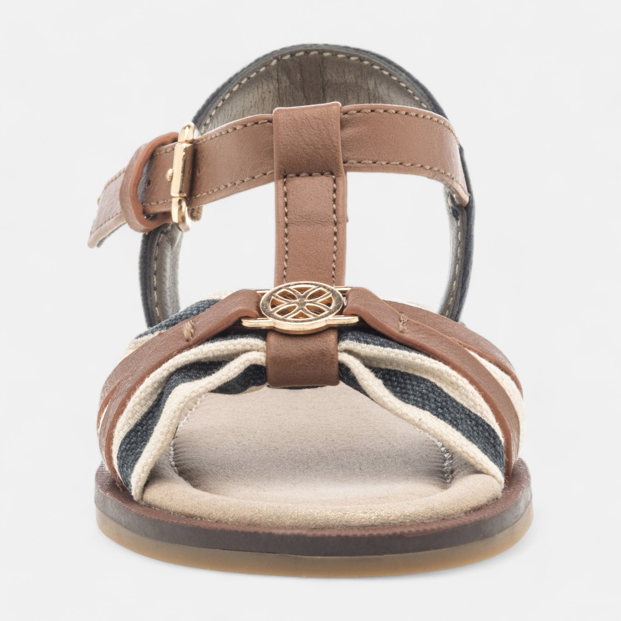 Nu-pieds Fille cognac
