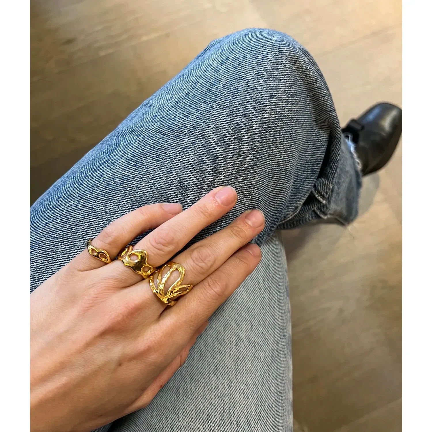 Jane Kønig Medium Butterfly Ring Ring 18 kt. Forgyldt Sølv MBR-HS23-G